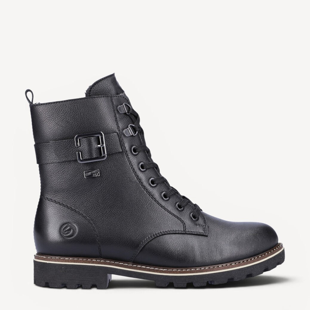 DAMES BOOTS+KORT LAARS-Zwart leer