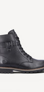 DAMES BOOTS+KORT LAARS-Zwart leer