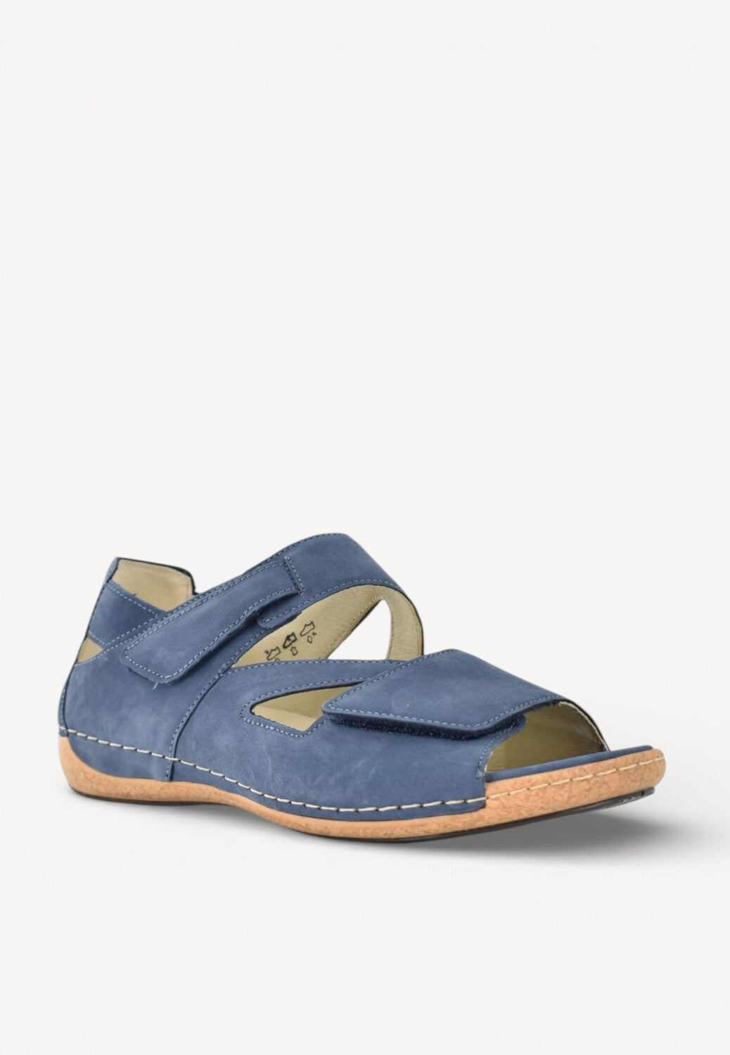 DAMES OPEN SCHOENEN-Blauw suède/nubuck