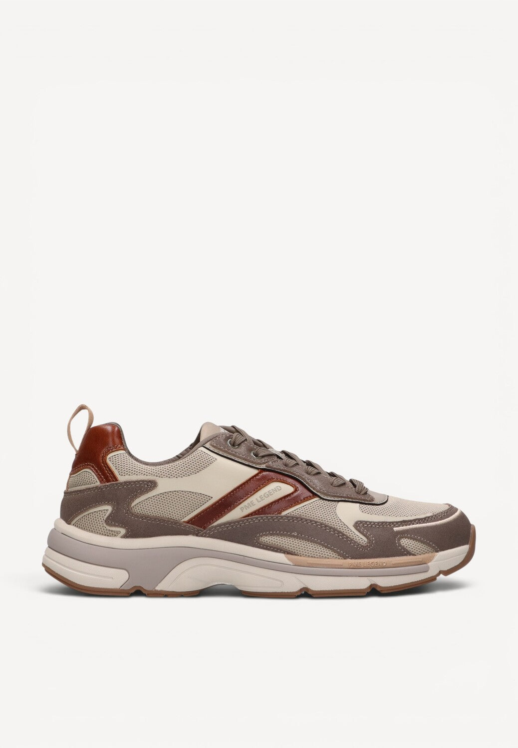 Heren veterschoenen-Beige suède/nubuck