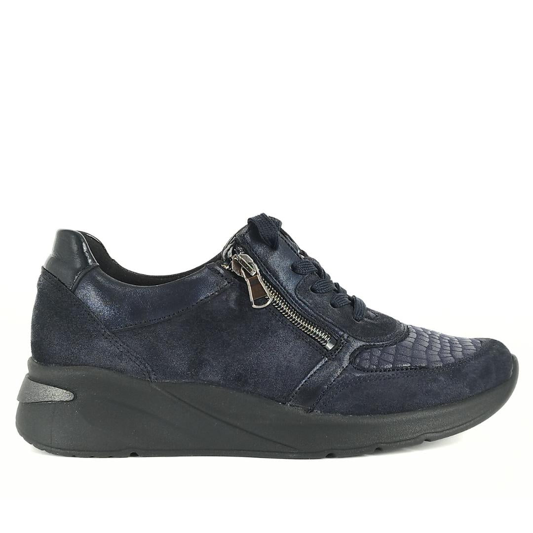 DAMES SPORTIEVE VETERSCHO-Blauw suède/nubuck