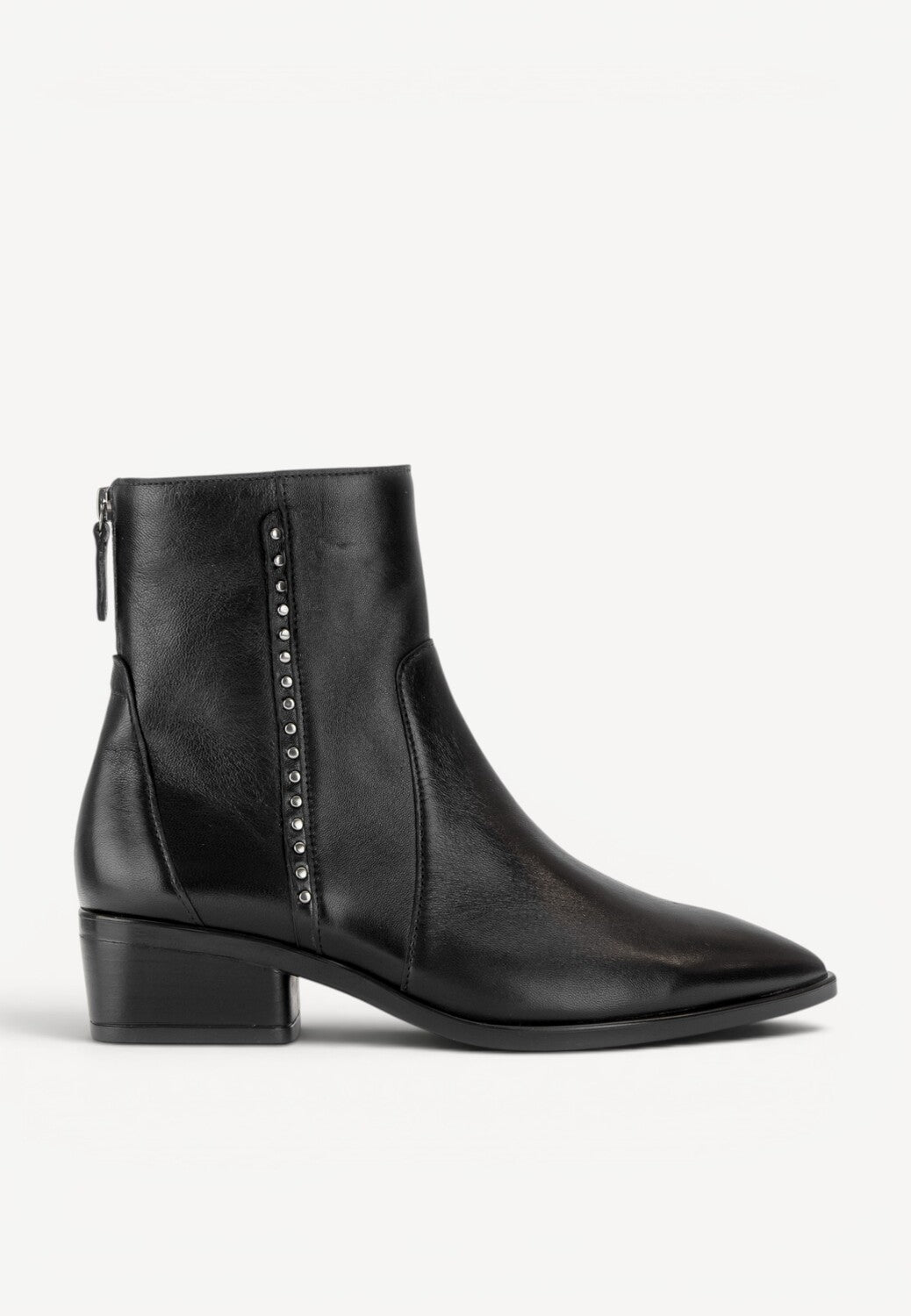 DAMES BOOTS+KORT LAARS-Zwart leer