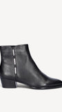 DAMES BOOTS+KORT LAARS-Zwart leer