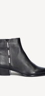 DAMES BOOTS+KORT LAARS-Zwart leer
