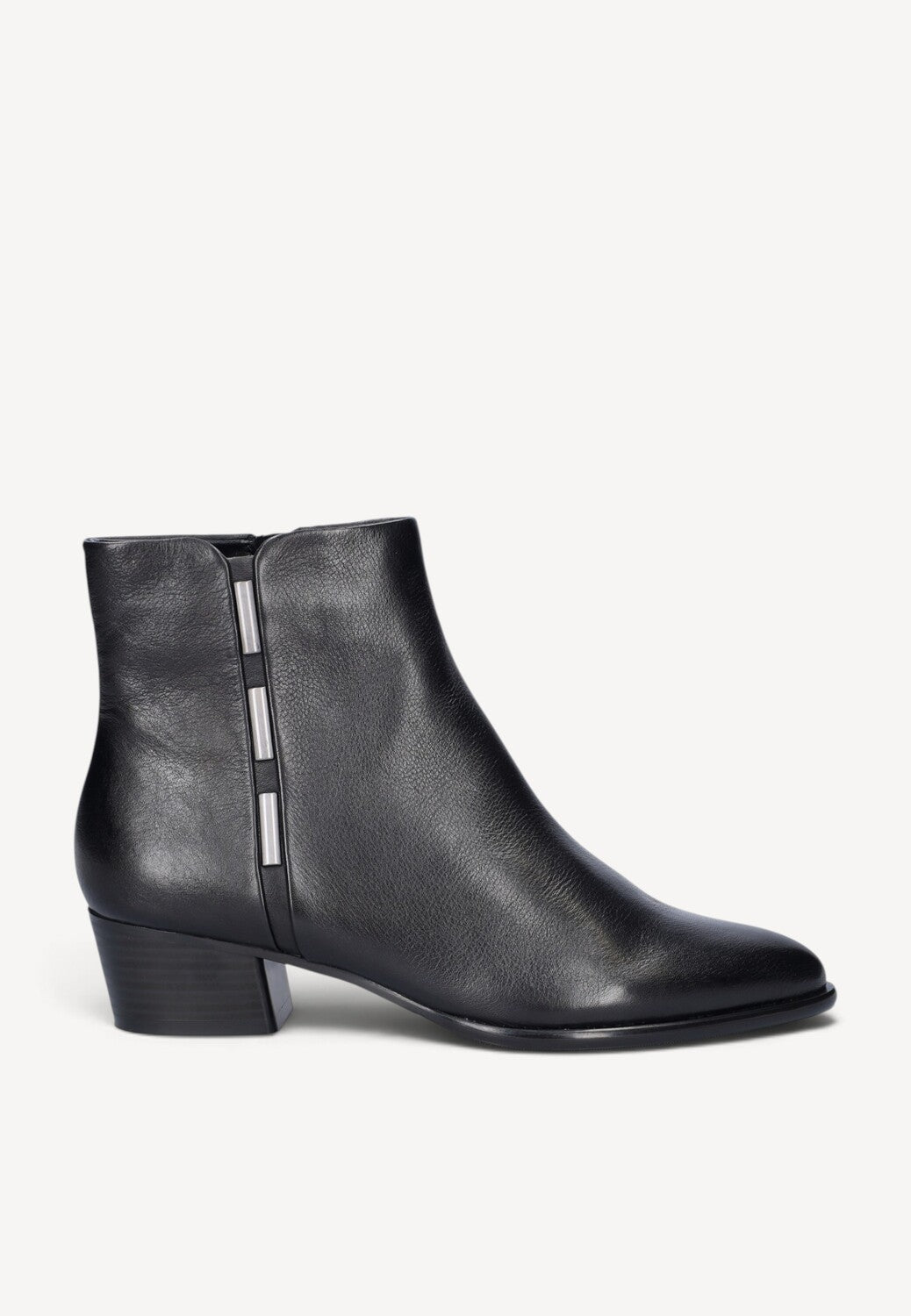 DAMES BOOTS+KORT LAARS-Zwart leer