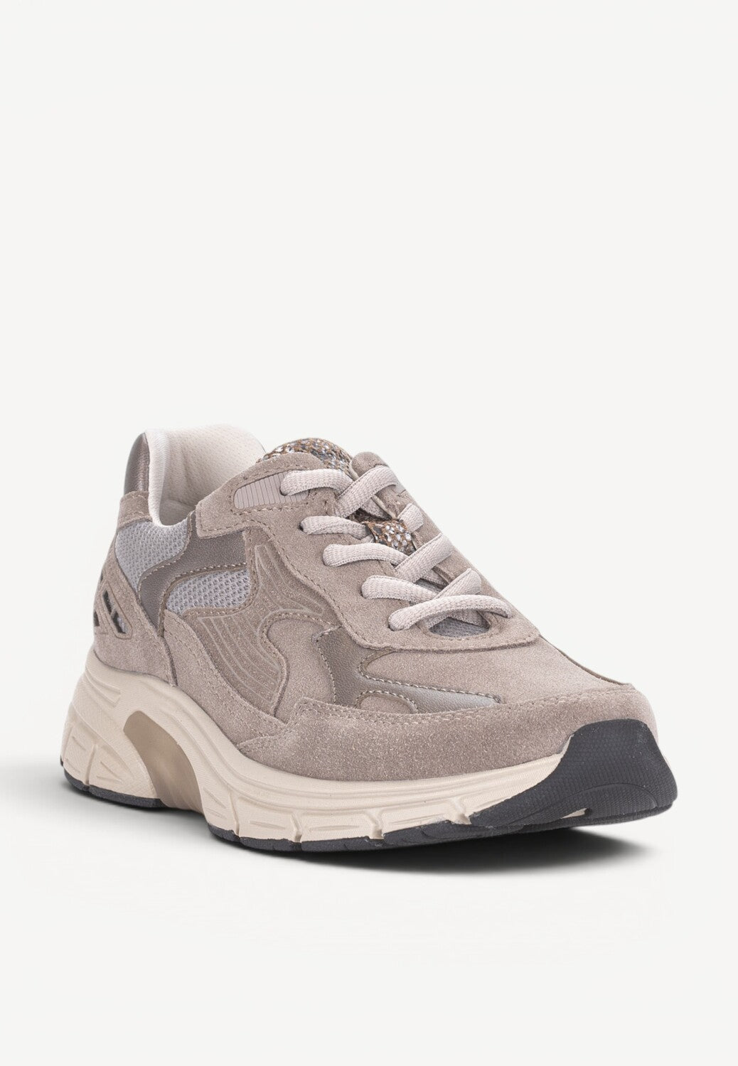 DAMES SPORTIEVE VETERSCHO-Beige suède/nubuck