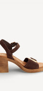 DAMES OPEN SCHOENEN-Bruin suède