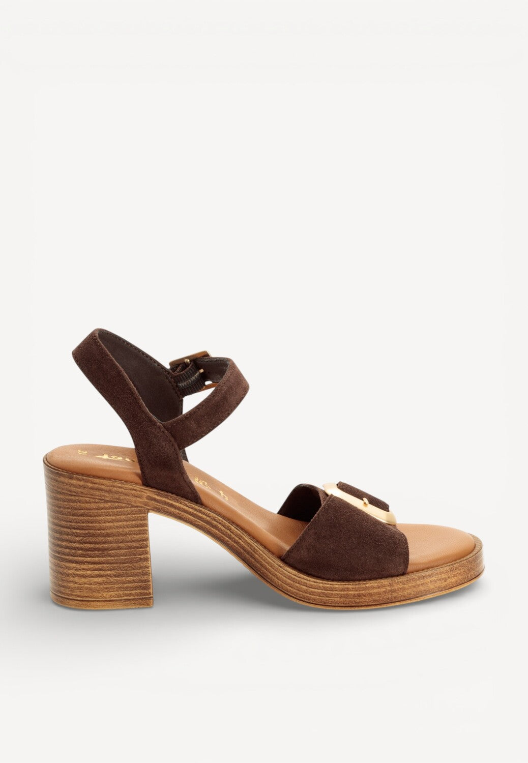 DAMES OPEN SCHOENEN-Bruin suède