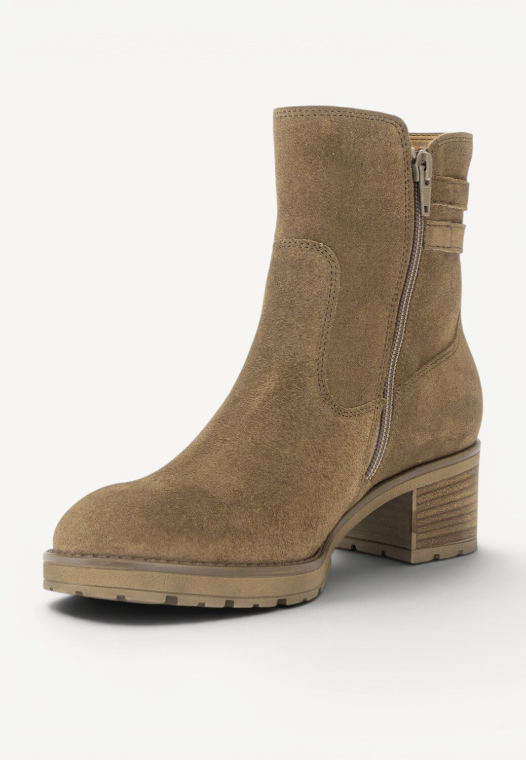 DAMES BOOTS+KORT LAARS-Bruin suède