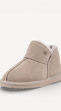 Dames dichte pantoffels-Beige suède/nubuck