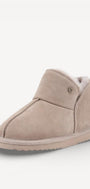 Dames dichte pantoffels-Beige suède/nubuck