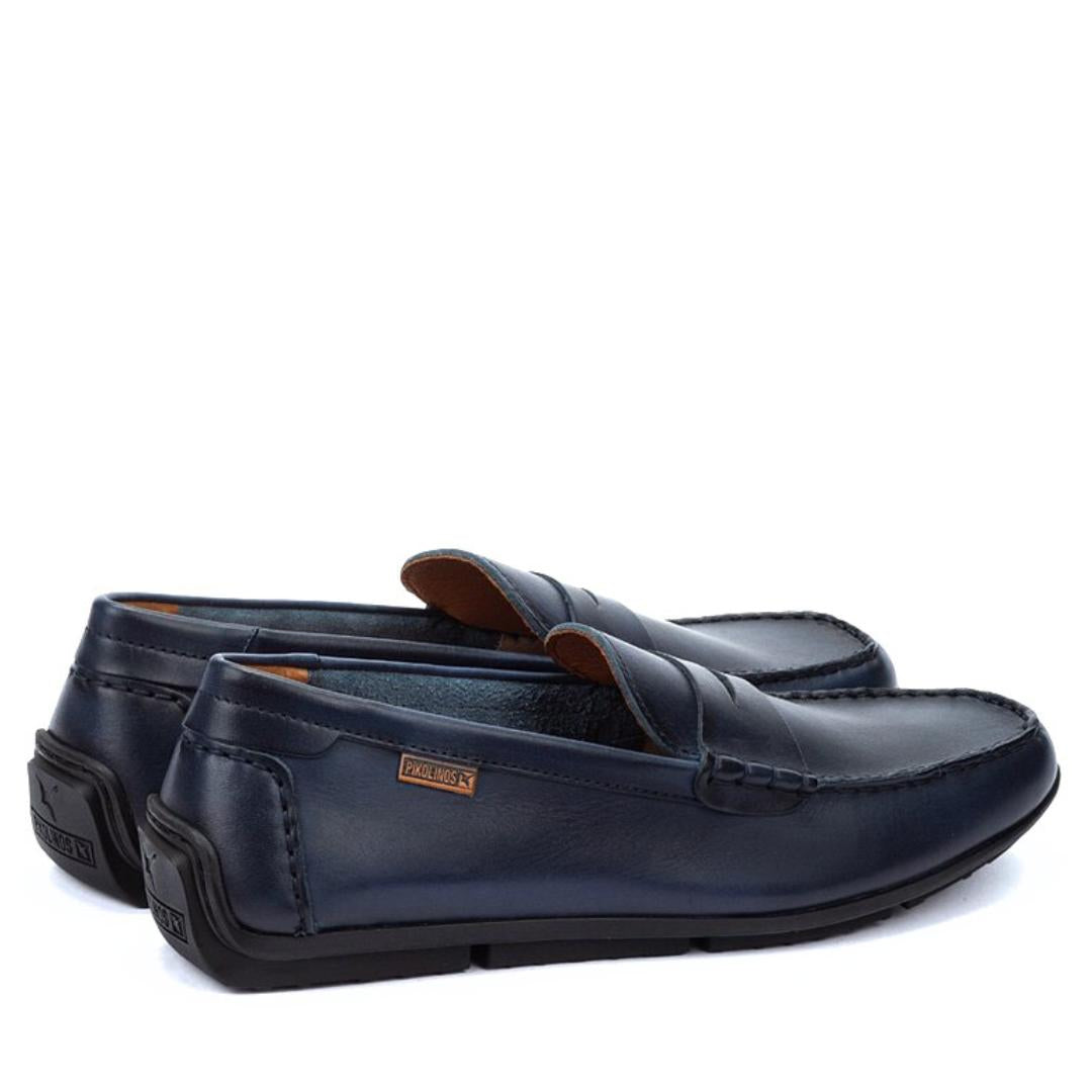 Heren instapper-Blauw leer