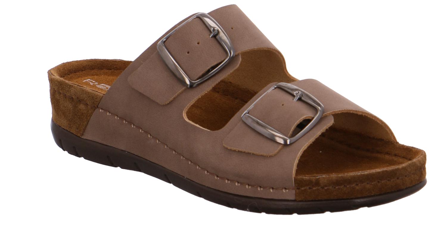 DAMES OPEN SCHOENEN-Beige leer