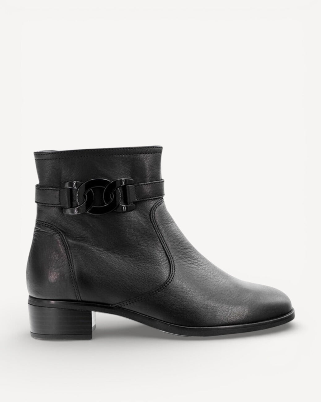 DAMES BOOTS+KORT LAARS-Zwart leer