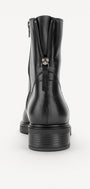 DAMES BOOTS+KORT LAARS-Zwart leer