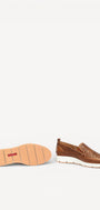 DAMES INSTAPSCHOENEN-Bruin leer
