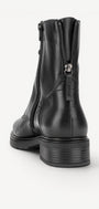 DAMES BOOTS+KORT LAARS-Zwart leer