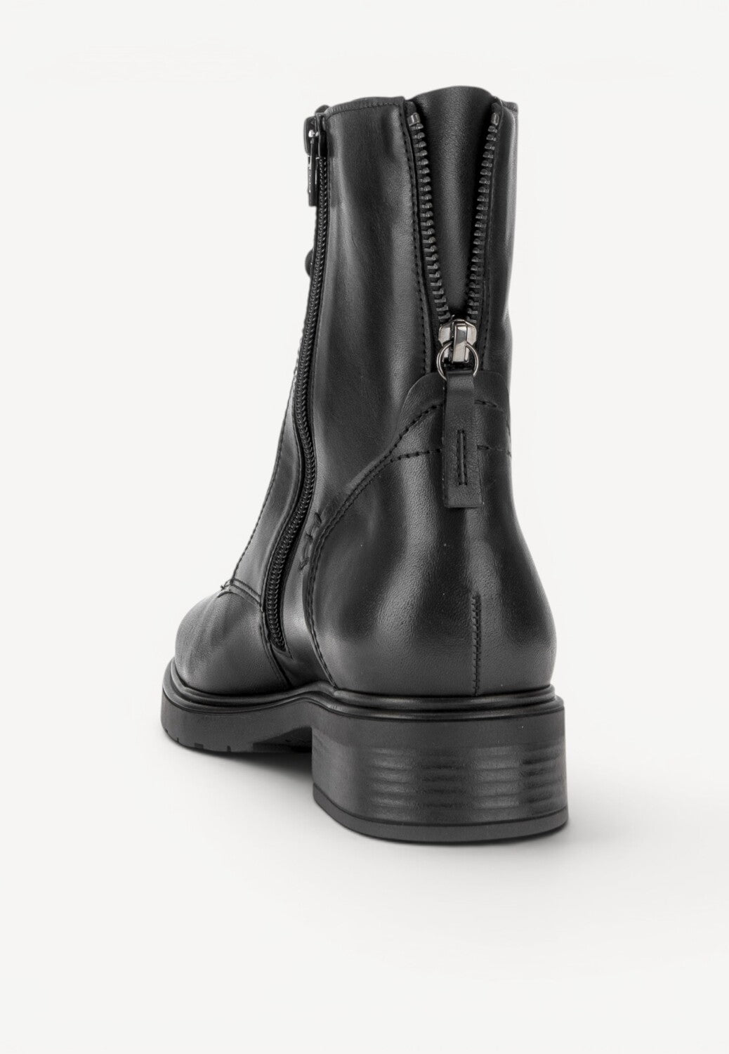 DAMES BOOTS+KORT LAARS-Zwart leer