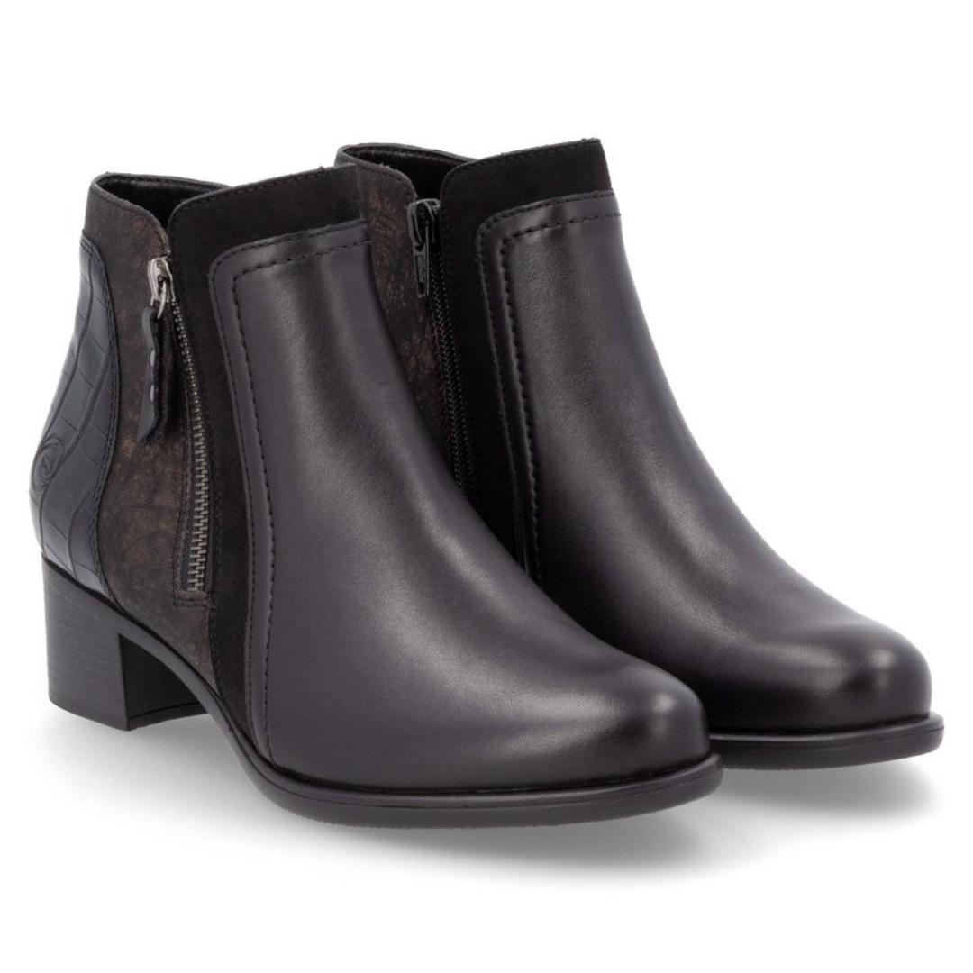 DAMES BOOTS+KORT LAARS-Zwart leer
