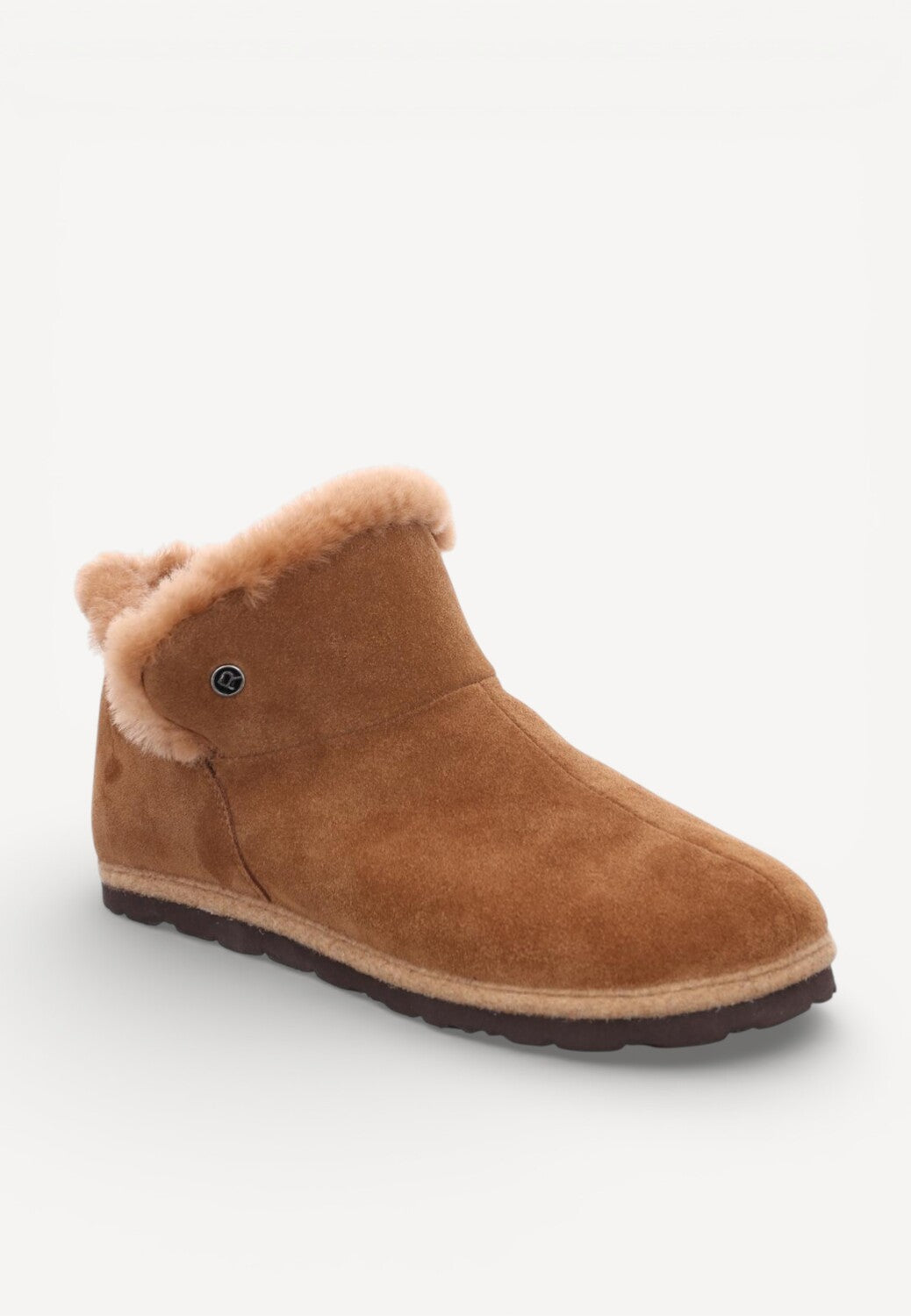 Dames dichte pantoffels-Bruin suède