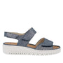 DAMES OPEN SCHOENEN-Blauw leer