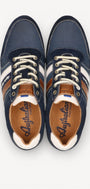 Heren veterschoenen-Blauw leer