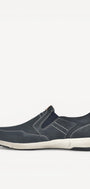 Heren instapper-Blauw suède/nubuck