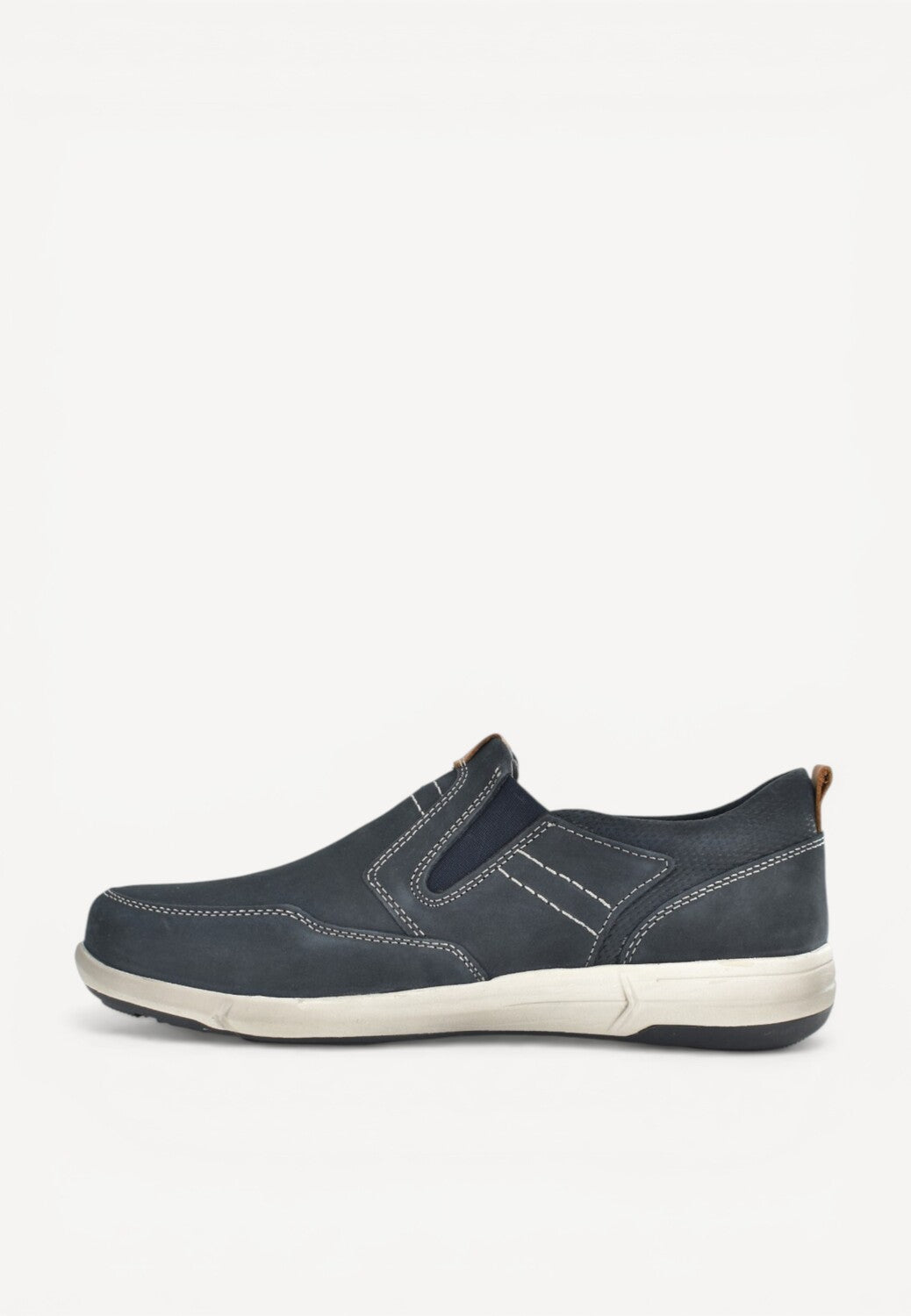 Heren instapper-Blauw suède/nubuck