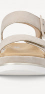 DAMES OPEN SCHOENEN-Beige suède/nubuck