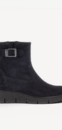 DAMES BOOTS+KORT LAARS-Blauw suède/nubuck