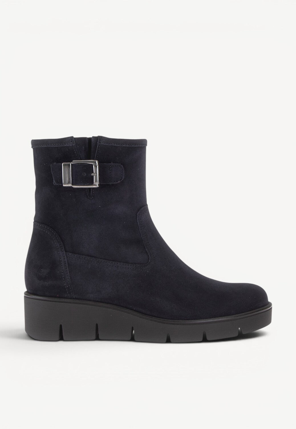 DAMES BOOTS+KORT LAARS-Blauw suède/nubuck
