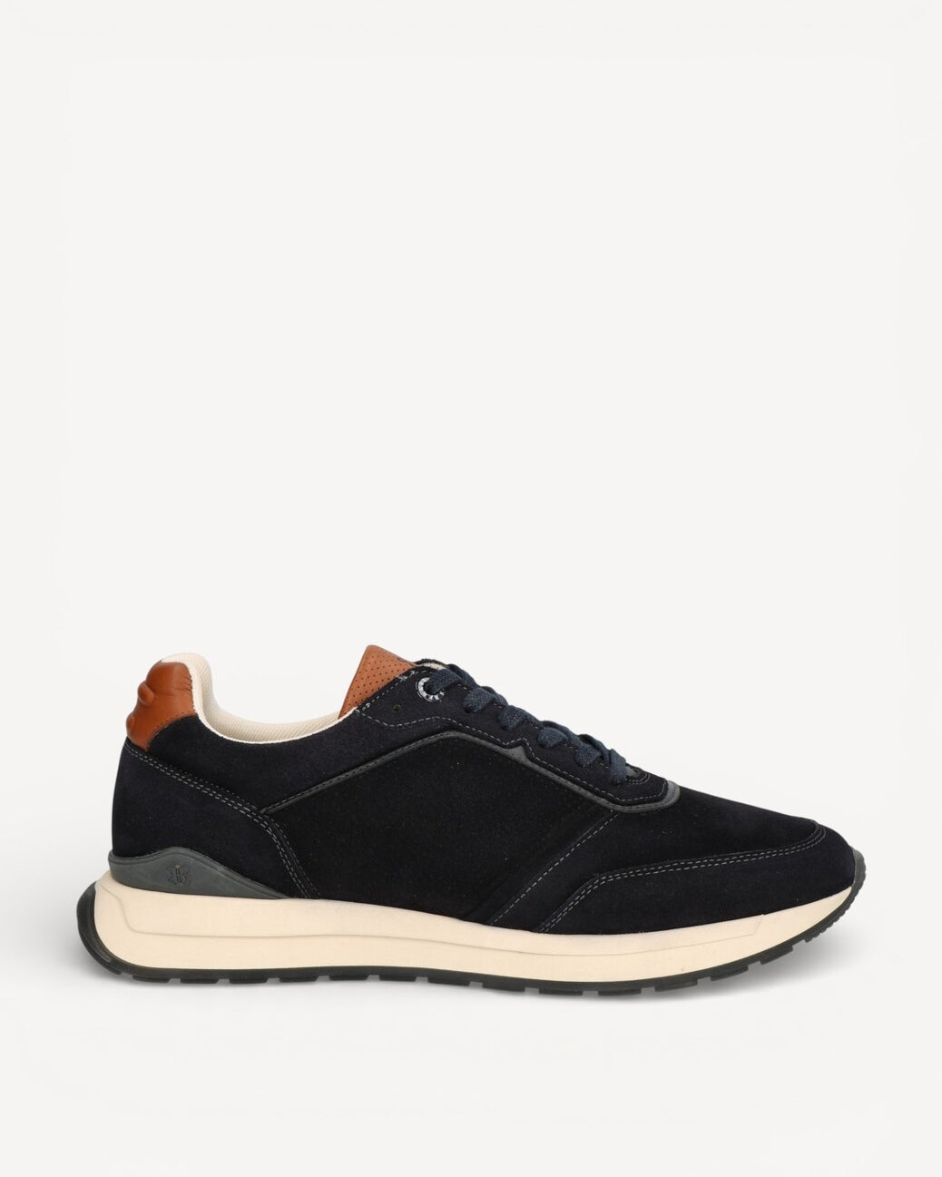 Heren veterschoenen-Blauw suède/nubuck