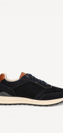 Heren veterschoenen-Blauw suède/nubuck