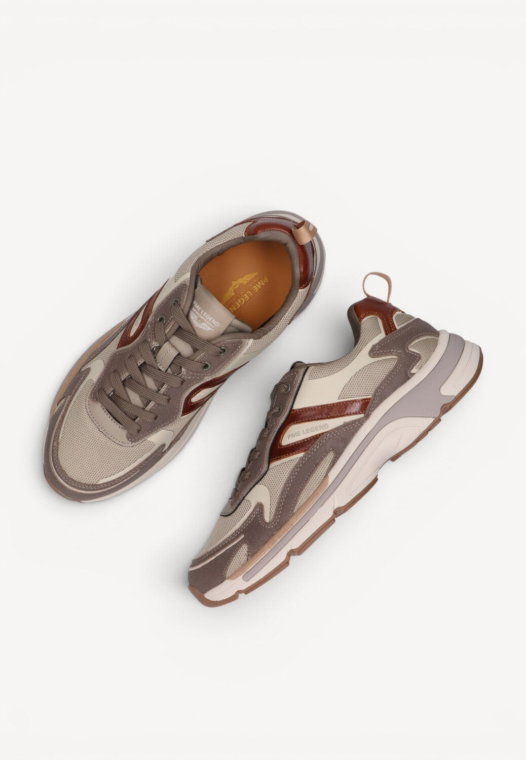 Heren veterschoenen-Beige suède/nubuck