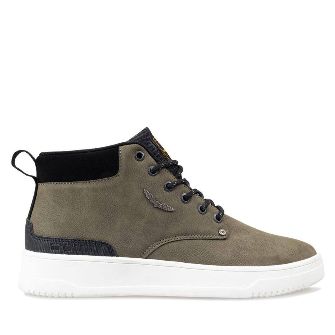 Heren boots-Groen leer