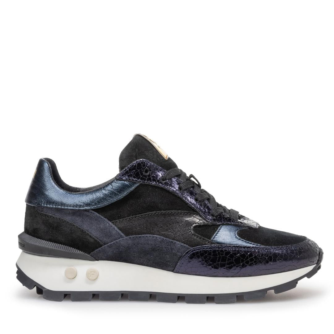 DAMES SPORTIEVE VETERSCHO-Blauw leer