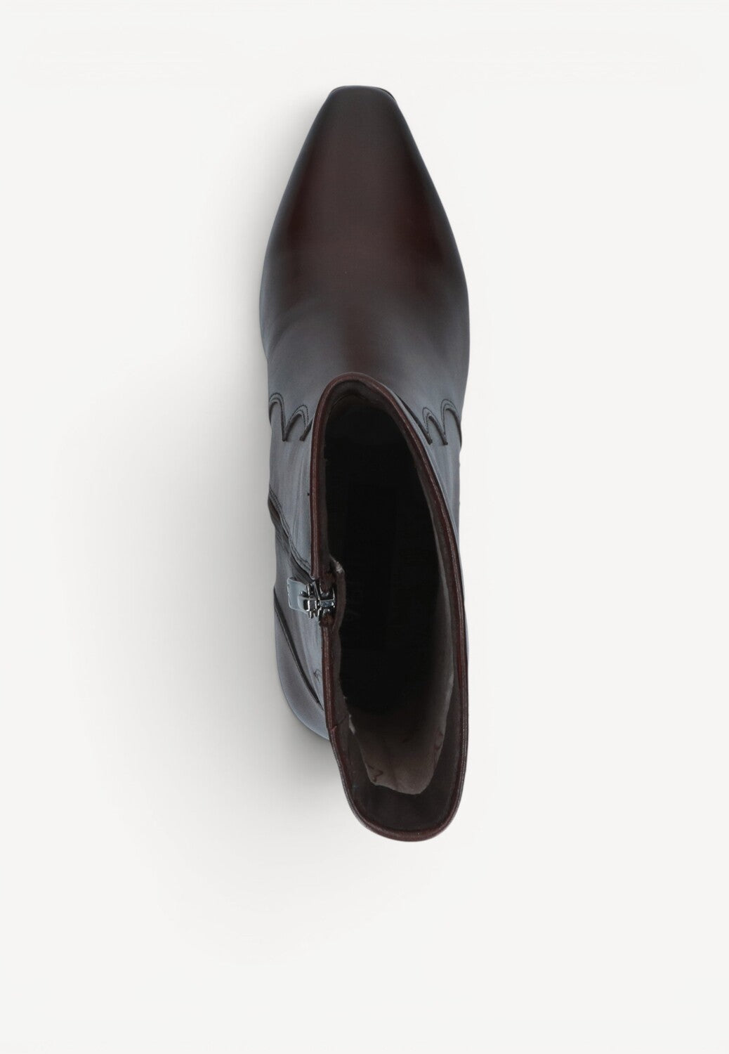 DAMES BOOTS+KORT LAARS-Bruin leer