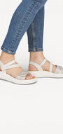 DAMES OPEN SCHOENEN-Grijs combi kleur