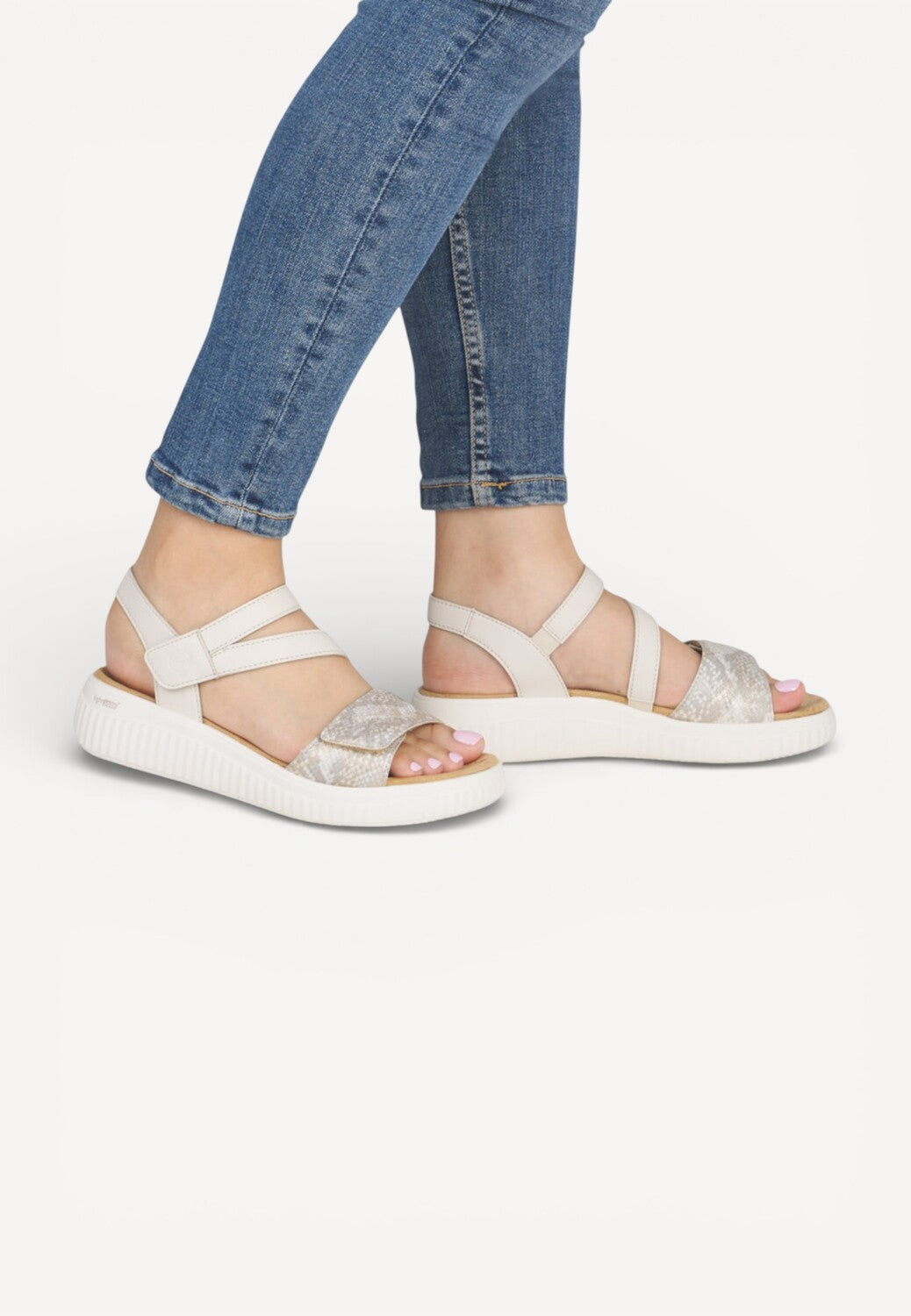 DAMES OPEN SCHOENEN-Grijs combi kleur