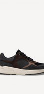 Heren veterschoenen-Blauw suède/nubuck