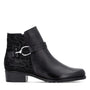 DAMES BOOTS+KORT LAARS-Zwart leer