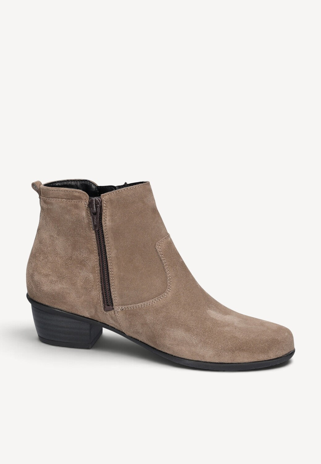 DAMES BOOTS+KORT LAARS-Beige suède/nubuck