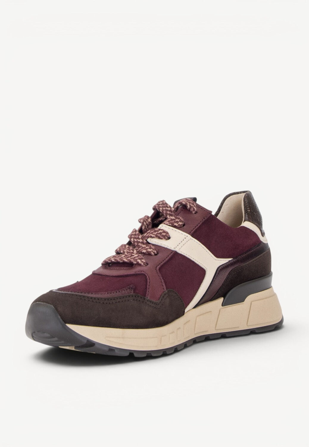 DAMES SPORTIEVE VETERSCHO-Rood suède/nubuck