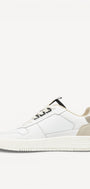 Heren veterschoenen-Wit leer