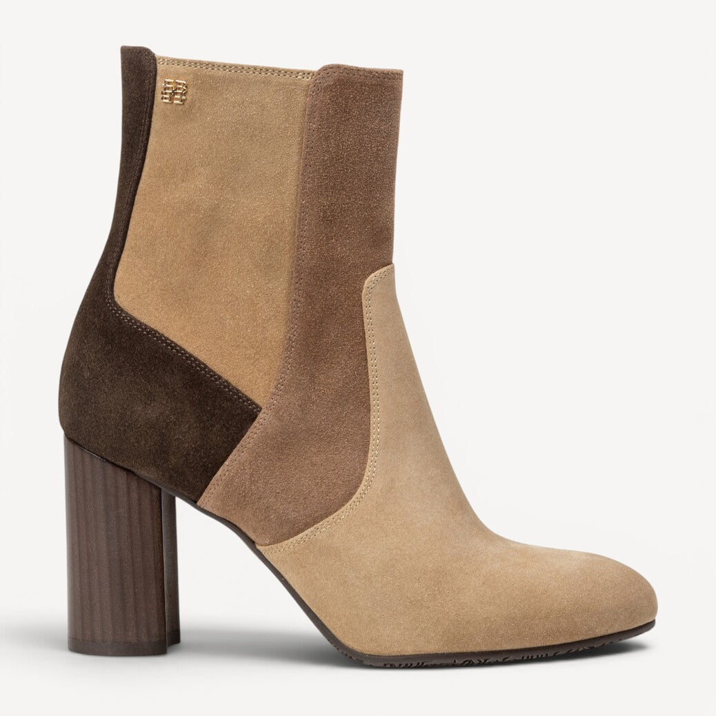 DAMES BOOTS+KORT LAARS-Beige combi kleur