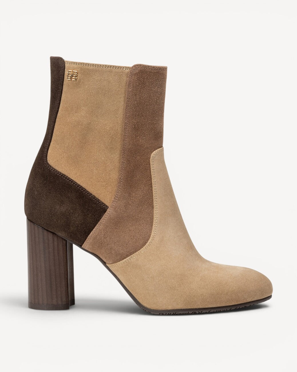 DAMES BOOTS+KORT LAARS-Beige combi kleur