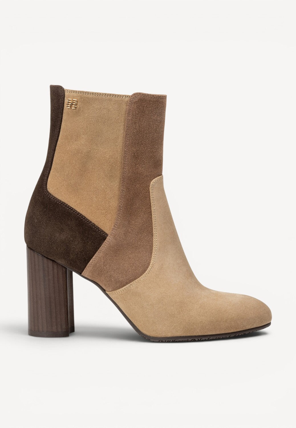 DAMES BOOTS+KORT LAARS-Beige combi kleur