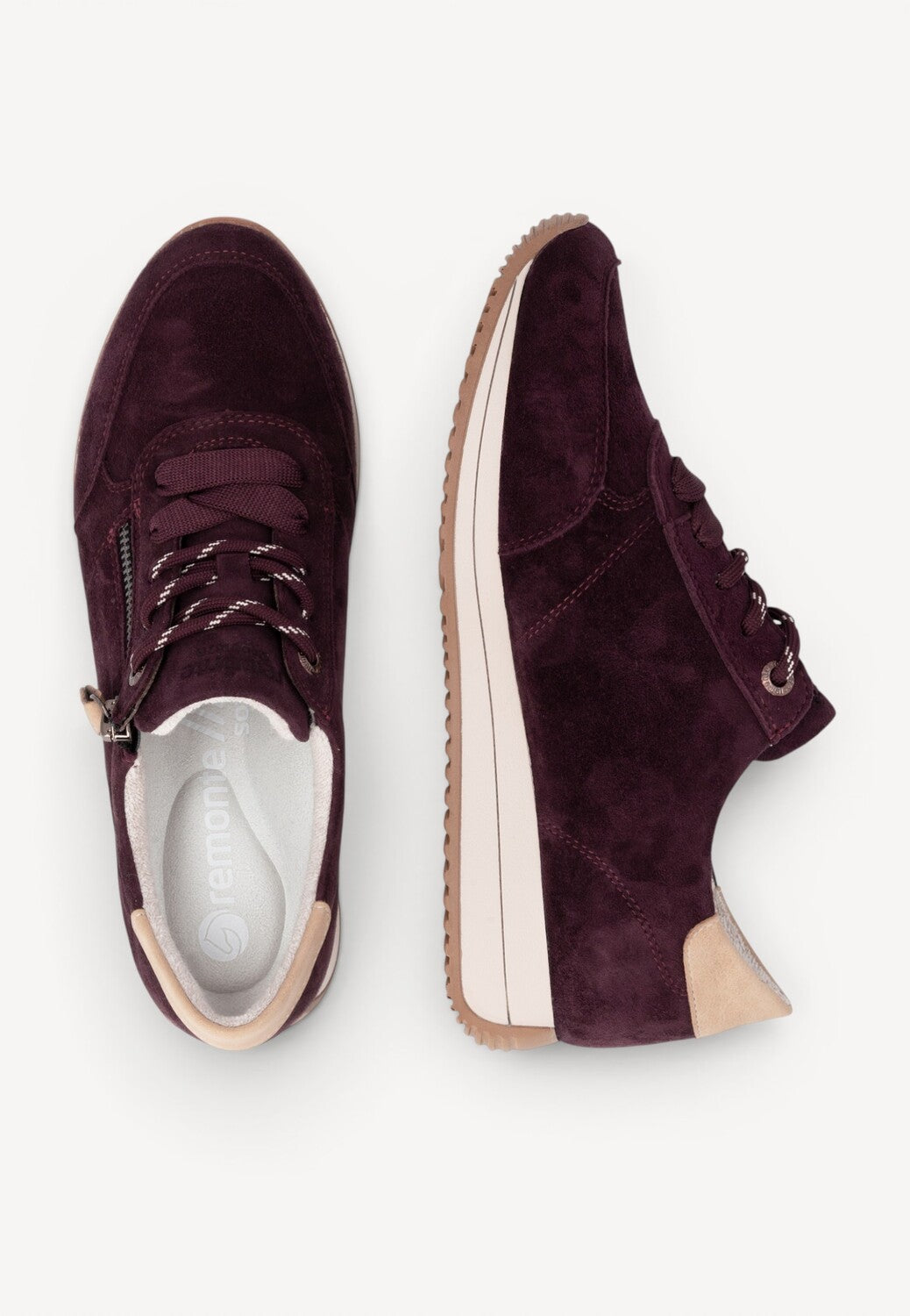 DAMES SPORTIEVE VETERSCHO-Rood suède/nubuck