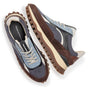 Heren veterschoenen-Bruin combi kleur