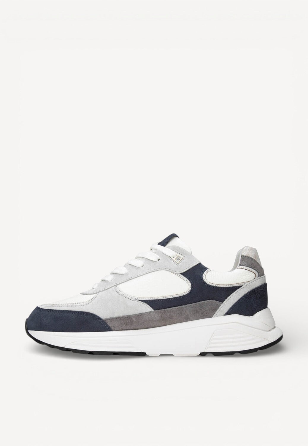 Heren veterschoenen-Blauw combi kleur